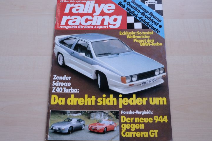 Deckblatt Rallye Racing (12/1981)